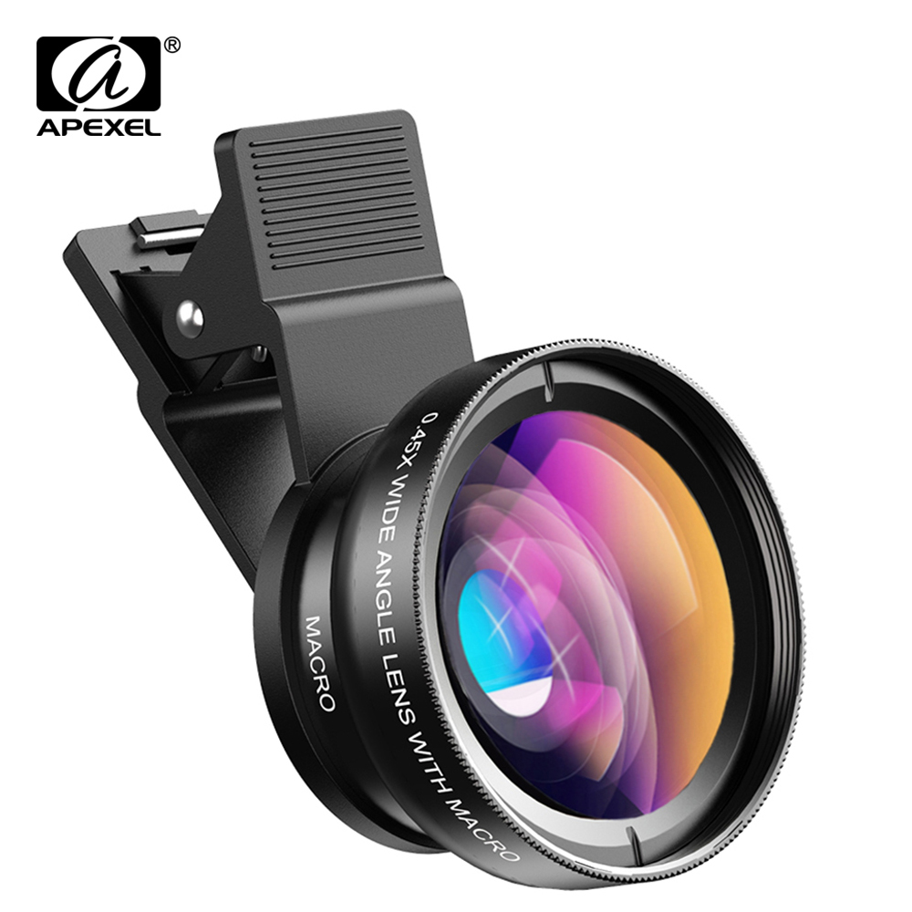 Photography Kit Xiaomi 15T Pro - APEXEL プロフェッショナル電話カメラレンズ 12.5x マクロカメラ写真 HD 0.45x