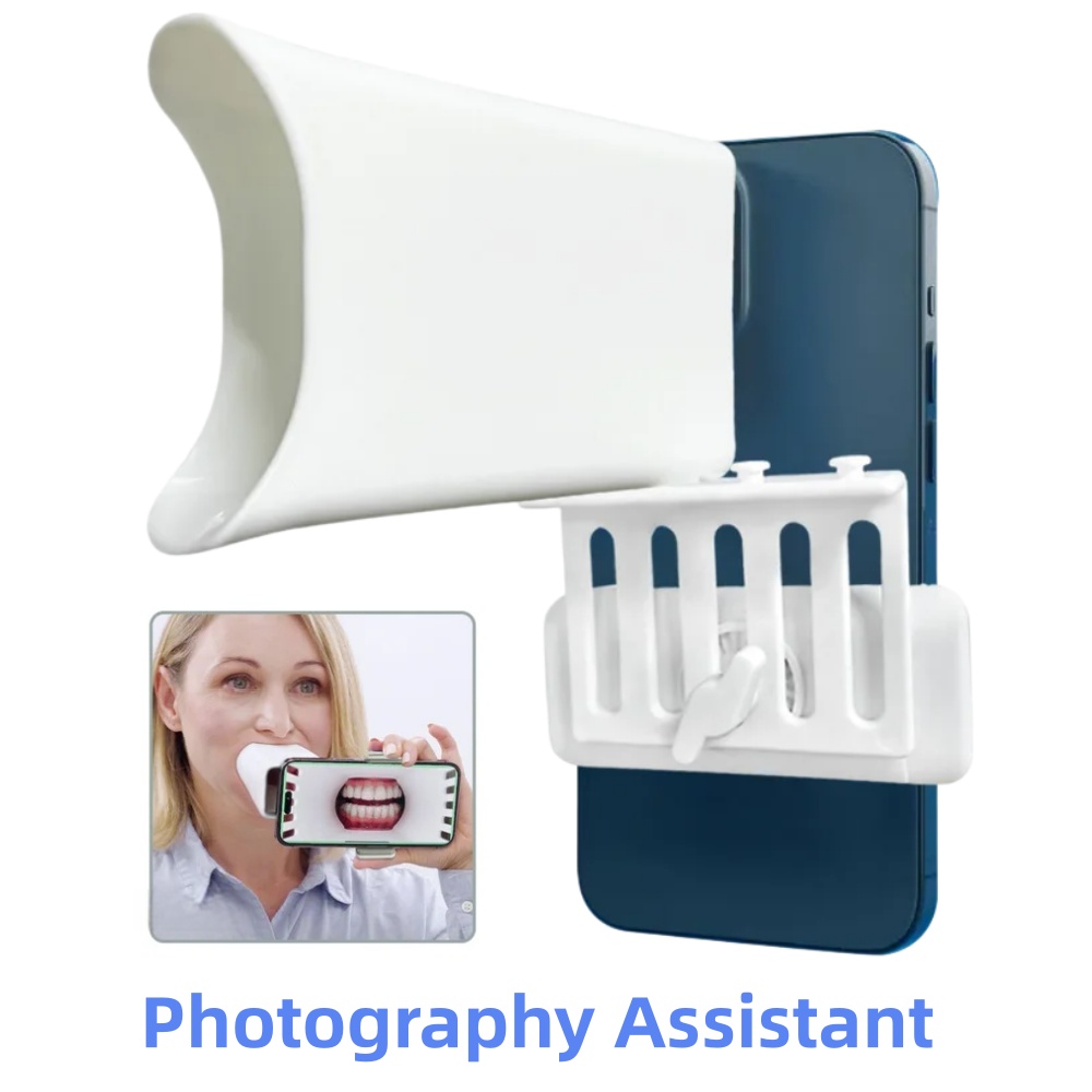 Photography With Mobile - 歯科用口腔内携帯電話写真位置決め装置、歯科矯正記録補助具、位置調整可能、写真撮影アシスタント