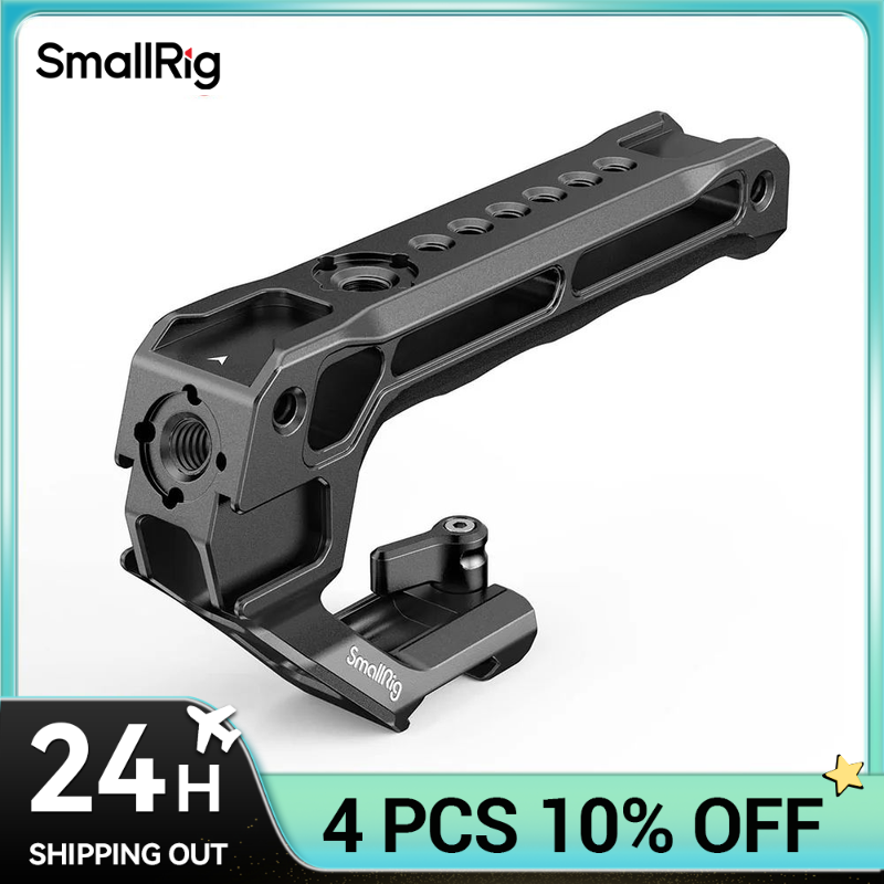 Camera Cage Rig - SmallRig NATO トップハンドル Lite コールドシュー付きポータブルカメラハンドル撮影用ソニー用キヤノン用ニコンカメラケージ 3766