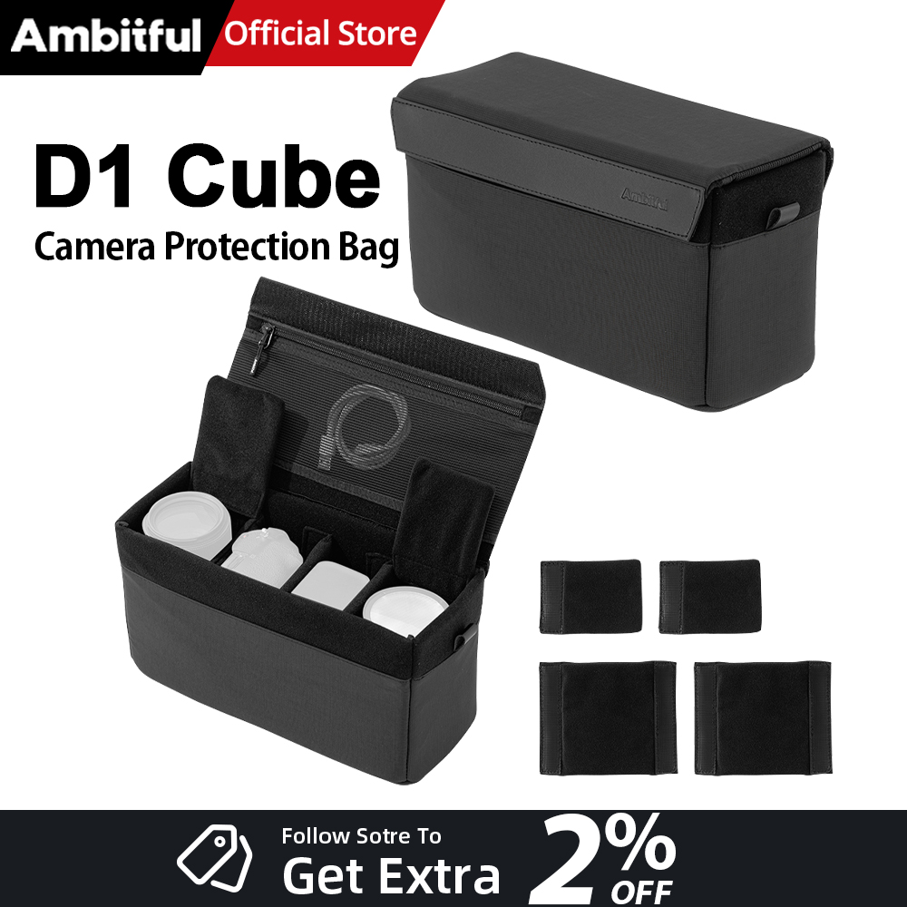 Photography Outdoor - AMBITFUL D1 キューブ防水デジタル一眼レフカメラバッグ多機能屋外デジタルカメラバックパックインナーバッグレンズケースニコンキヤノン用