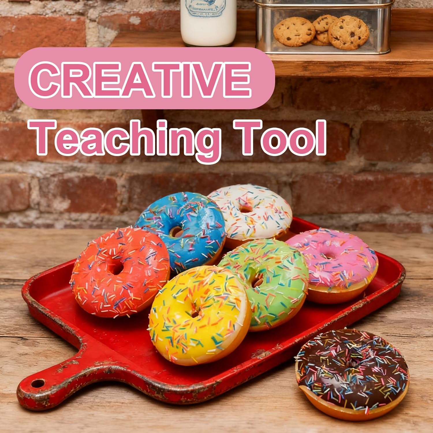 Photography Of Food - 7個入りフェイクドーナツ 人工ソフトPUリアルなドーナツ装飾 ミニスクイッシーノベルティおもちゃ シミュレーションモデルフード ウェディング写真撮影用