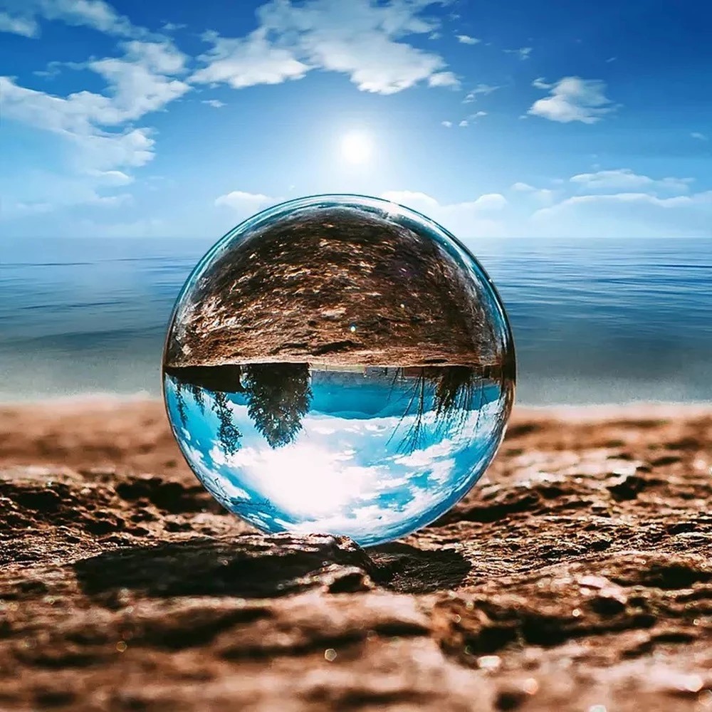 Lens Ball Crystal - クリアレンズグローブクリスタルガラスボールスタンド 30-80 ミリメートルレンズボール球写真装飾ホームルームの装飾装飾ボール